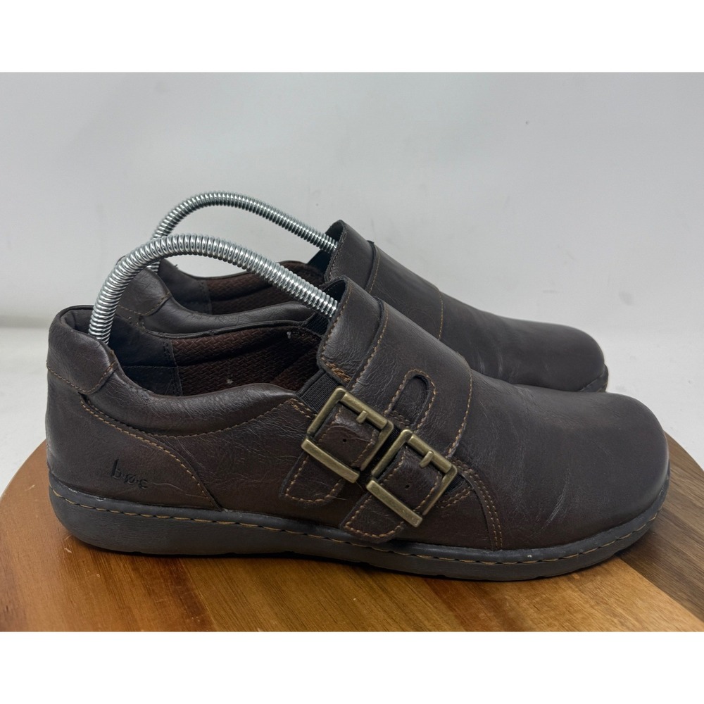 b.o.c. Born Concept Mens Dark Brown Double Buckle Monk Strap Loafers Z50906 9.5M